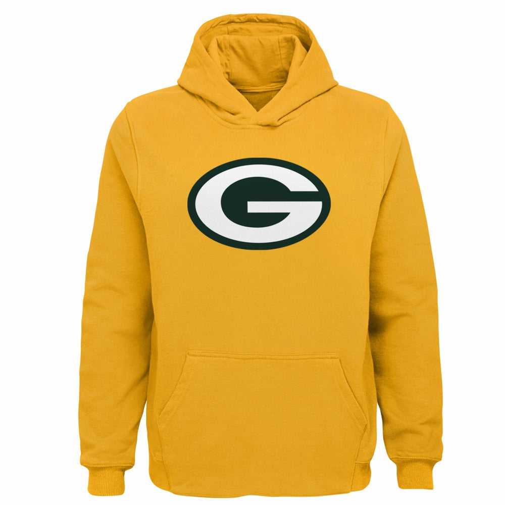 Green Bay Packers Youth Team Logo Pullover Hoodie - Gold sale