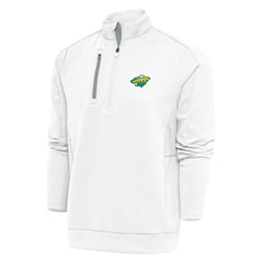 Minnesota Wild Antigua Special Edition 2.0 Generation Quarter-Zip Pullover Top White