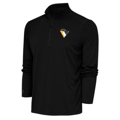 Pittsburgh Penguins Antigua Special Edition 2.0 Tribute Quarter-Zip Pullover Top Black