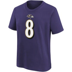 Lamar Jackson Baltimore Ravens Youth Player Name & Number T-Shirt - Purple | Nike sale