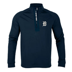 Detroit Tigers Levelwear Calibre Quarter-Zip Pullover Top - Navy
