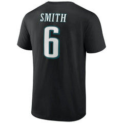 DeVonta Smith Philadelphia Eagles Icon Player Name & Number T-Shirt - Black cheap