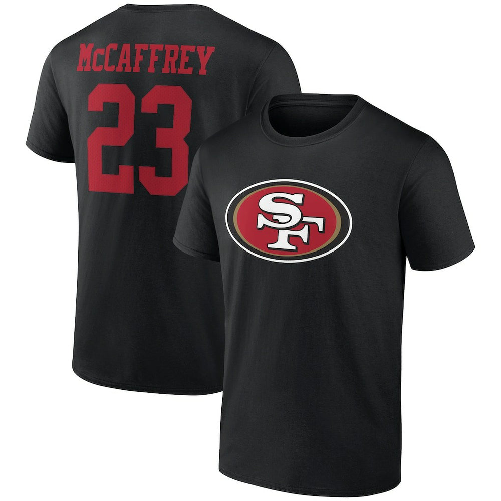 Christian McCaffrey San Francisco 49ers Icon Player Name & Number T-Shirt - Black for sale