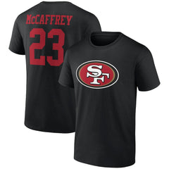 Christian McCaffrey San Francisco 49ers Icon Player Name & Number T-Shirt - Black for sale