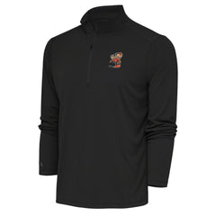 Cleveland Browns Antigua Team Logo Tribute Quarter-Zip Pullover Top - Charcoal for sale