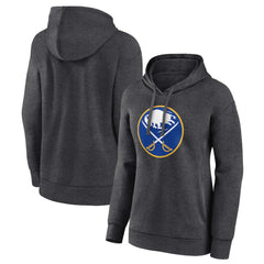 Buffalo Sabres Women's Primary Logo Pullover Hoodie Charcoal