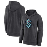 Seattle Kraken Women's Primary Logo Pullover Hoodie Charcoal