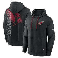 Arizona Cardinals Layered Logo Statement Pullover Hoodie - Black | Nike for sale