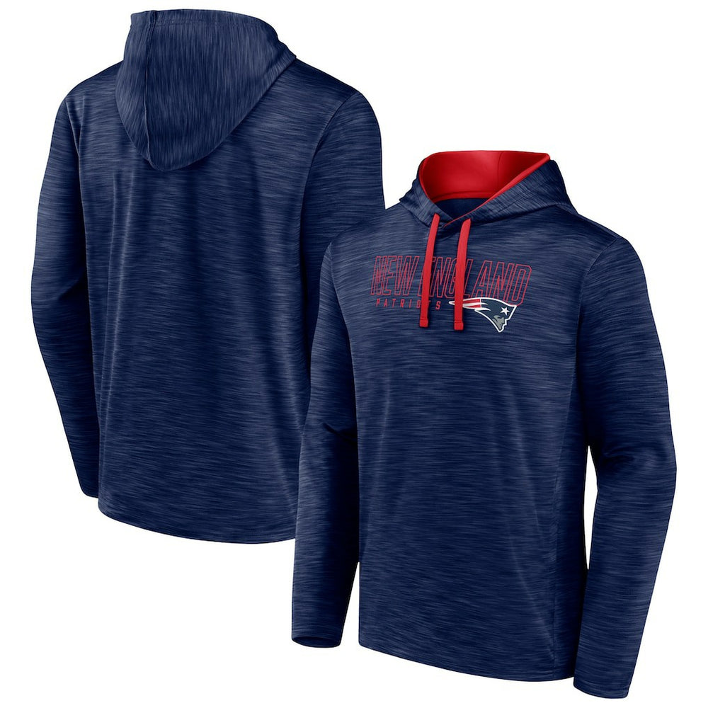 New England Patriots Hook and Ladder Pullover Hoodie - Heather Navy outlet