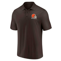 Cleveland Browns Lockup Two-Pack Polo Set - White/Brown for sale