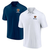 Chicago Bears Throwback Two-Pack Polo Set - White/Navy outlet
