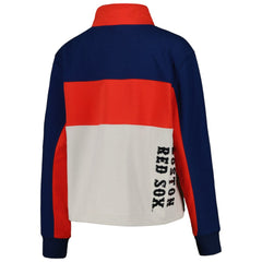 Boston Red Sox The Wild Collective Women's Color Block Half-Zip Jacket - Navy/Red