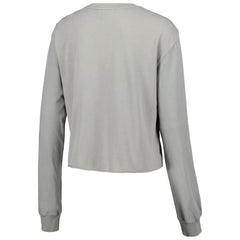 Atlanta Braves The Wild Collective Women's Cropped Long Sleeve T-Shirt - Gray