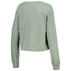 Houston Astros The Wild Collective Women's Cropped Long Sleeve T-Shirt - Gray