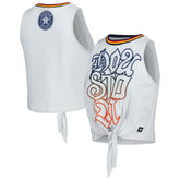 Houston Astros The Wild Collective Women's Twisted Tie Front Tank Top - Gray