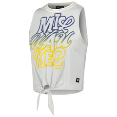 Milwaukee Brewers The Wild Collective Women's Twisted Tie Front Tank Top - White