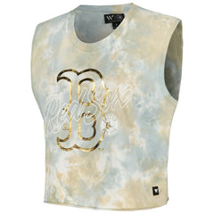 Boston Red Sox The Wild Collective Women's Washed Muscle Tank Top - White