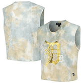 Detroit Tigers The Wild Collective Women's Washed Muscle Tank Top - White