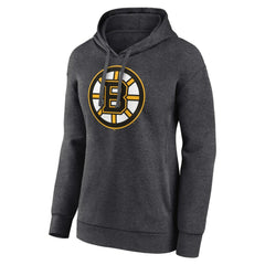 Boston Bruins Women's Primary Logo Pullover Hoodie Charcoal