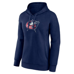 Columbus Blue Jackets Women's Primary Logo Pullover Hoodie Navy
