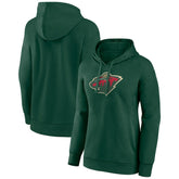 Minnesota Wild Women's Primary Logo Pullover Hoodie Green