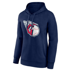Cleveland Guardians Women's Core Logo Pullover Hoodie - Navy