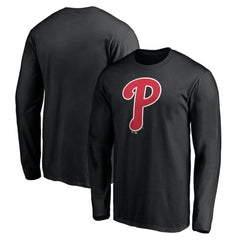 Philadelphia Phillies Official Team Logo Long Sleeve T-Shirt - Black