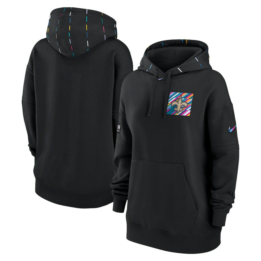New Orleans Saints Women's 2023 NFL Crucial Catch Club Pullover Hoodie - Black | Nike outlet