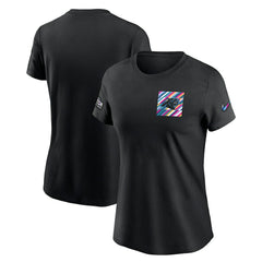Carolina Panthers Women's Crucial Catch Sideline Tri-Blend T-Shirt - Black | Nike sale