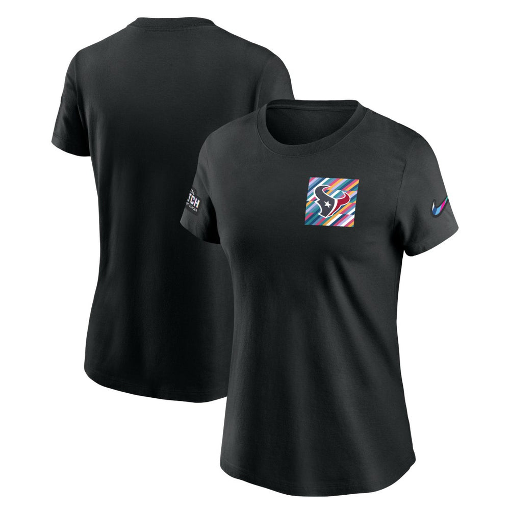 Houston Texans Women's Crucial Catch Sideline Tri-Blend T-Shirt - Black | Nike outlet