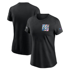 Indianapolis Colts Women's Crucial Catch Sideline Tri-Blend T-Shirt - Black | Nike outlet