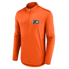 Philadelphia Flyers Fanatics Mock Neck Quarter-Zip Top Orange