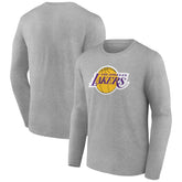 Los Angeles Lakers Primary Team Logo Long Sleeve T-Shirt - Gray outlet
