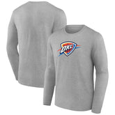 Oklahoma City Thunder Primary Team Logo Long Sleeve T-Shirt - Gray sale
