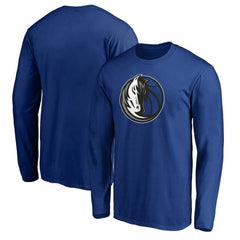 Dallas Mavericks Primary Team Logo Long Sleeve T-Shirt sale - Blue online