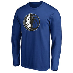 Dallas Mavericks Primary Team Logo Long Sleeve T-Shirt sale - Blue online