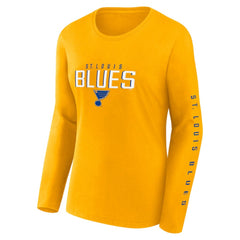St. Louis Blues Fanatics Women's Long and Short Sleeve Two-Pack T-Shirt Set Blue