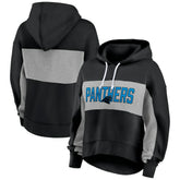 Carolina Panthers Women's Filled Stat Sheet Lighweight Modest Crop Hoodie - Black outlet