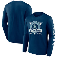 Seattle Kraken Fanatics Rinkside Long Sleeve T-Shirt Deep Sea Blue