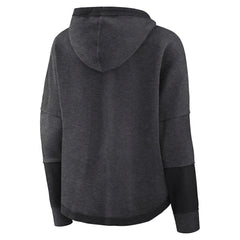 New Orleans Saints Women's Lightewight Modest Crop Lounge Helmet Arch Pullover Hoodie - Charcoal on sale