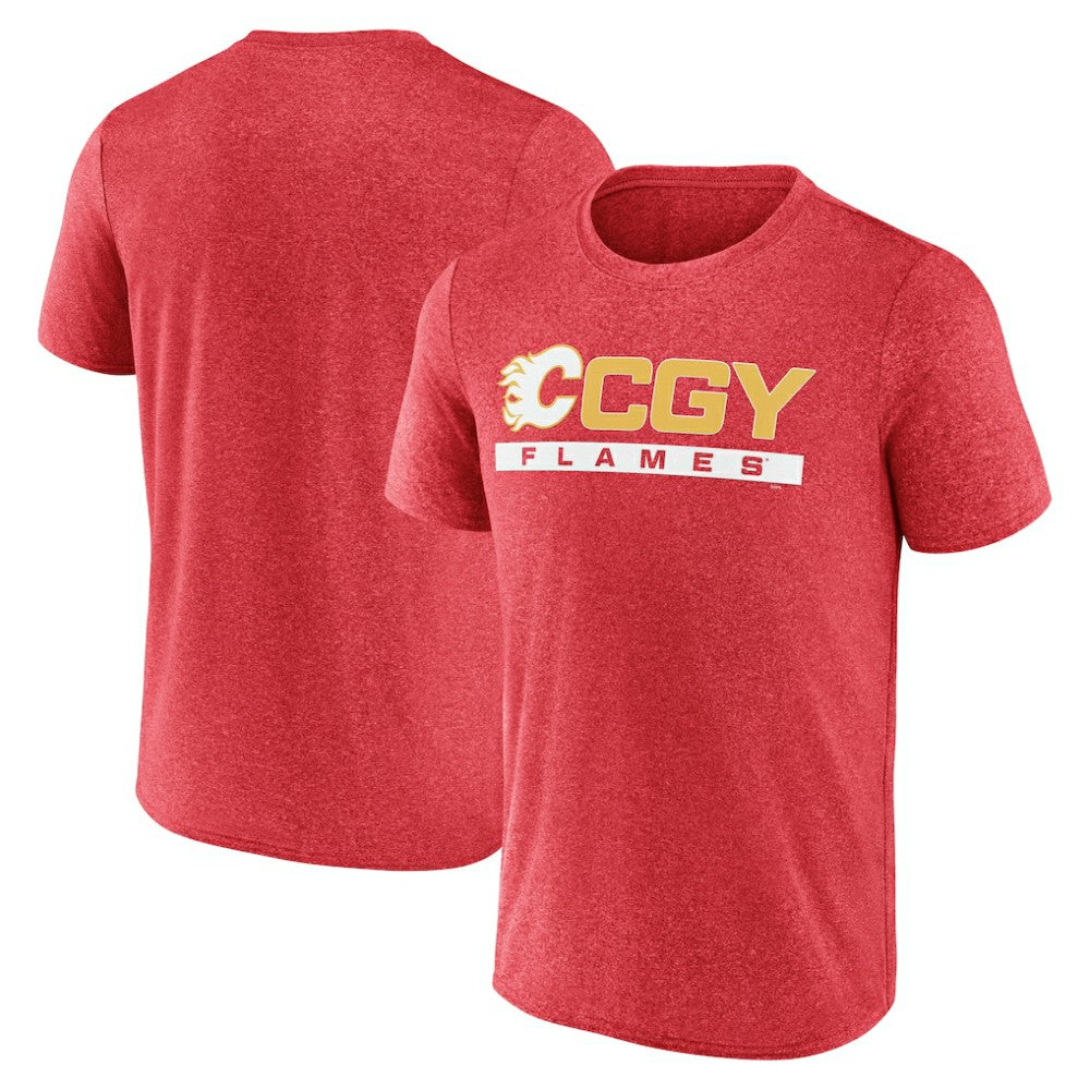 Calgary Flames Fanatics Playmaker T-Shirt Heather Red