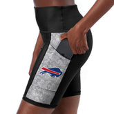 Buffalo Bills Certo Women's High Waist Logo Two-Pocket Biker Shorts - Black discount