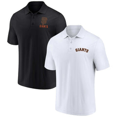 San Francisco Giants Two-Pack Logo Lockup Polo Set - Black/White