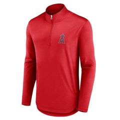 Los Angeles Angels Quarterback Quarter-Zip Top - Red