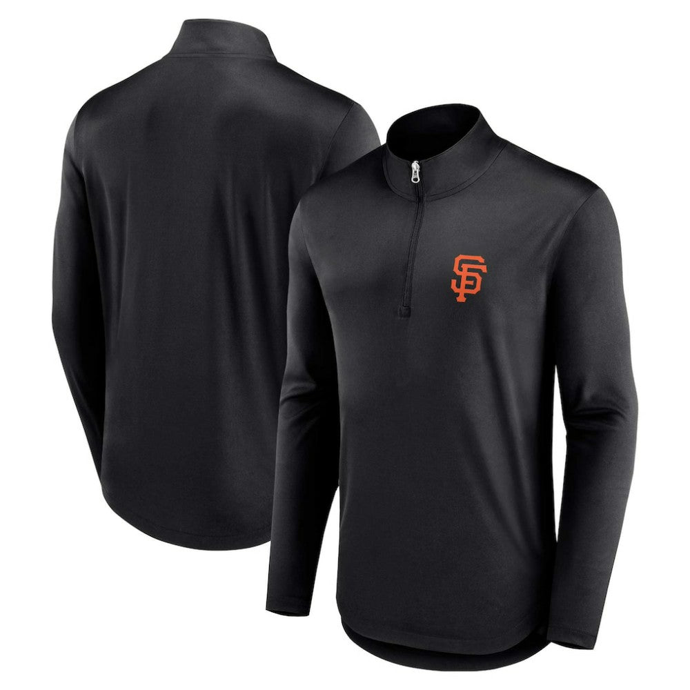 San Francisco Giants Quarterback Quarter-Zip Top - Black