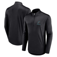 Miami Marlins Quarterback Quarter-Zip Top - Black