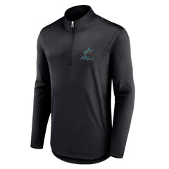Miami Marlins Quarterback Quarter-Zip Top - Black