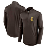 San Diego Padres Quarterback Quarter-Zip Top - Brown