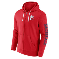 St. Louis Cardinals Offensive Line Up Lightweight Full-Zip Hoodie - Red
