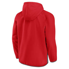 Chicago Bulls Anorak Flagrant Foul Color-Block Raglan Hoodie Half-Zip Jacket - Red/Gray | Fanatics shop